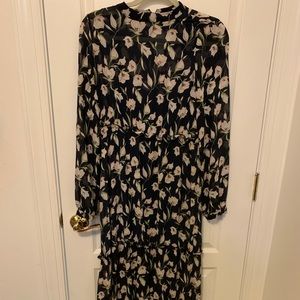 Floral chiffon maxi dress